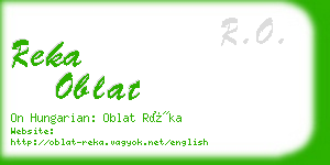 reka oblat business card